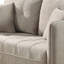 Causeuse moderne de 52 po Hak Modern, accoudoirs arrondis arrondis, capitonnage biscuit, pieds en bois