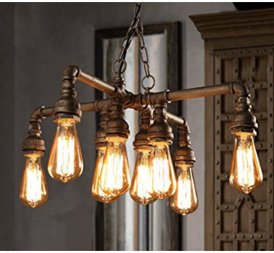 Lustre linéaire spoutnik moderne à 8 lumières Manolis