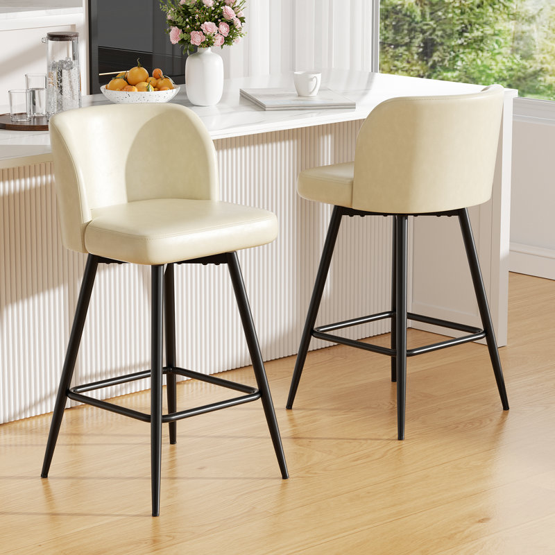 Tabourets de bar robustes en similicuir à structure métallique, polyvalents pour le restaurant et l'utilisation quotidienne