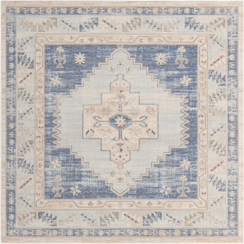 Matthei Oriental Indoor Rug, Square 8'
