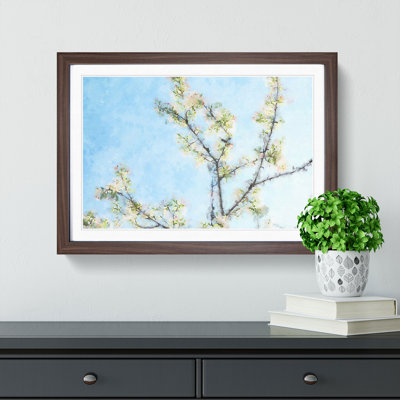A White Cherry Blossom Tree - Picture Frame Painting Print
