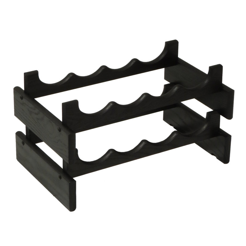 Support à vin de table Geis, Noir, H 9,87 po x l 17,62 po x P 10,75 po