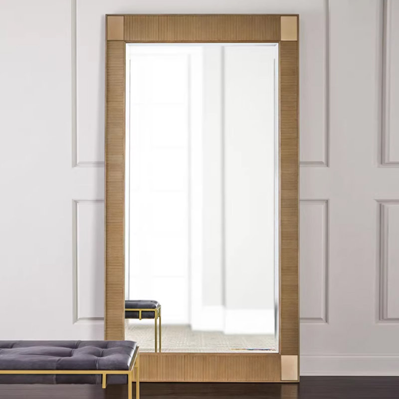 Miroirs rectangulaires pleine longueur en bois manufacturé