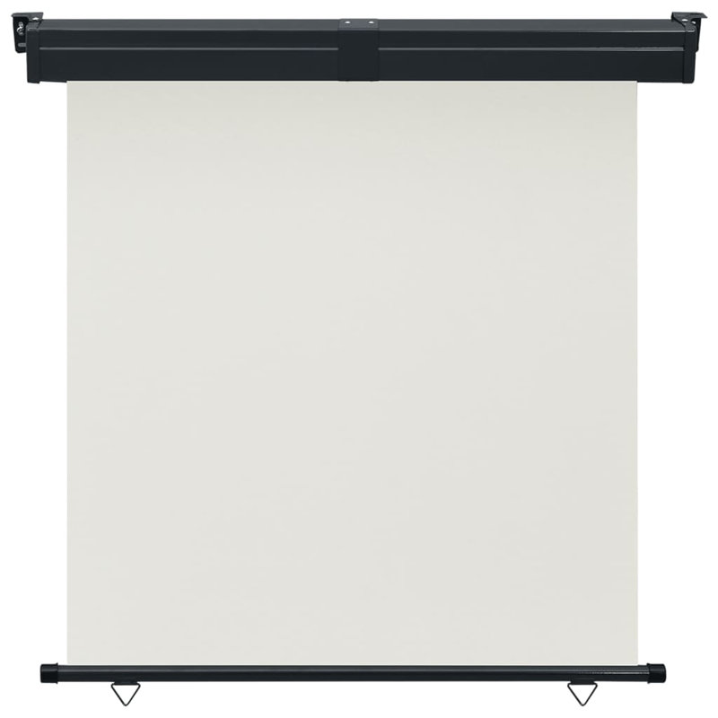 Retractable Side Awning Roll up Window Shade Folding Privacy Screen, Cream, 98.4" H x 66.9" W