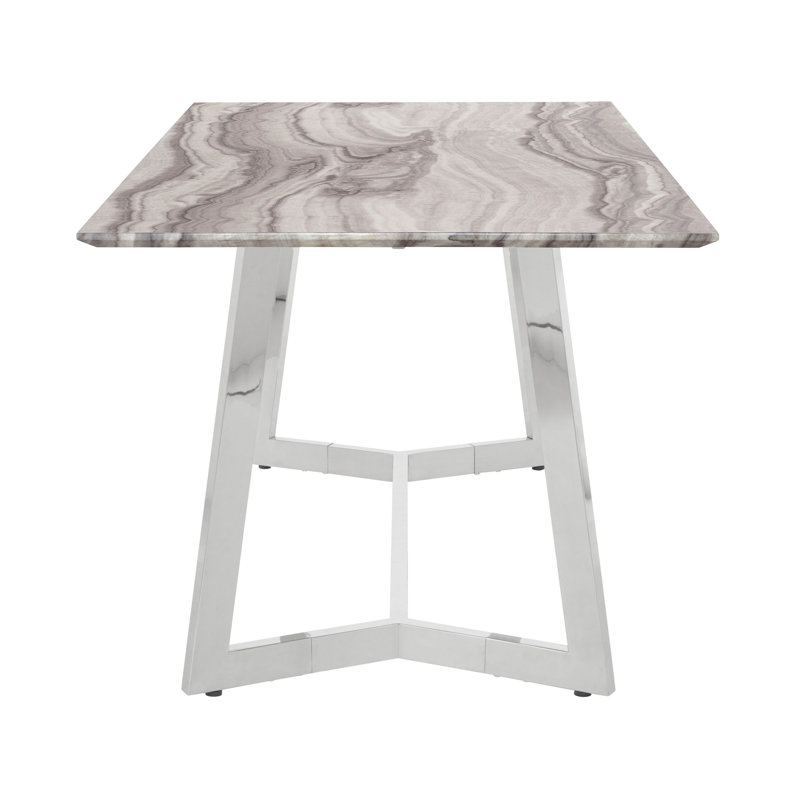 Hasson Metal Base Dining Table, H76 x L180 x W90cm