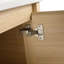 Meuble-lavabo mural 60 po avec lavabo en céramique, tablettes de rangement et 2 portes à fermeture en douceur-123148680