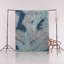 Tapis décoratif bleu à motif floral multicolore-423010843