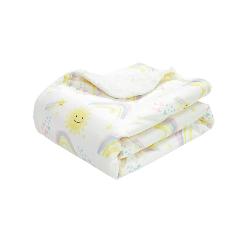 Couverture sherpa arc-en-ciel Sunshine, L 40 po x L 30 po