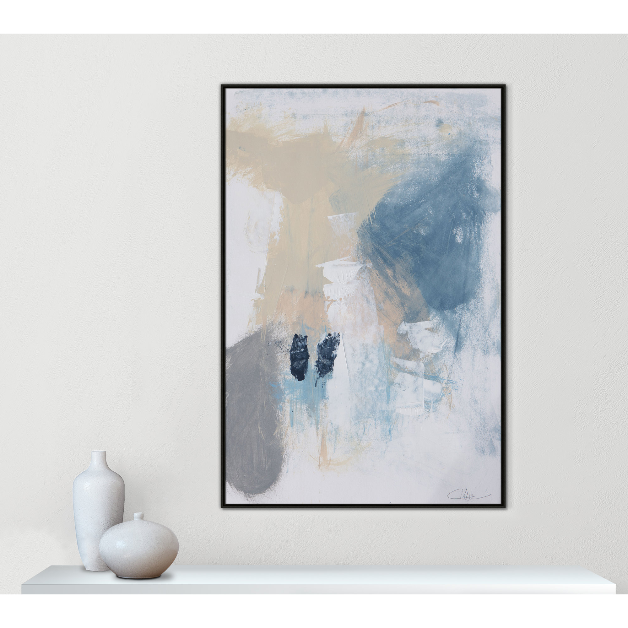 Coastal Carnival II Print by Casa Fine Arts, Espresso Floater Framed Canvas, 61.5" H x 41.5" W x 2" D, No Mat