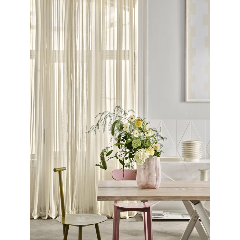 Crackle Handmade Glass Table Vase, Pink