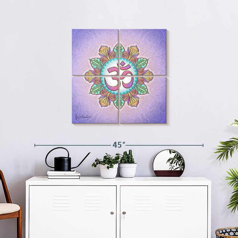 Adella pastel Om Mandala, H 26 po x l 26 po