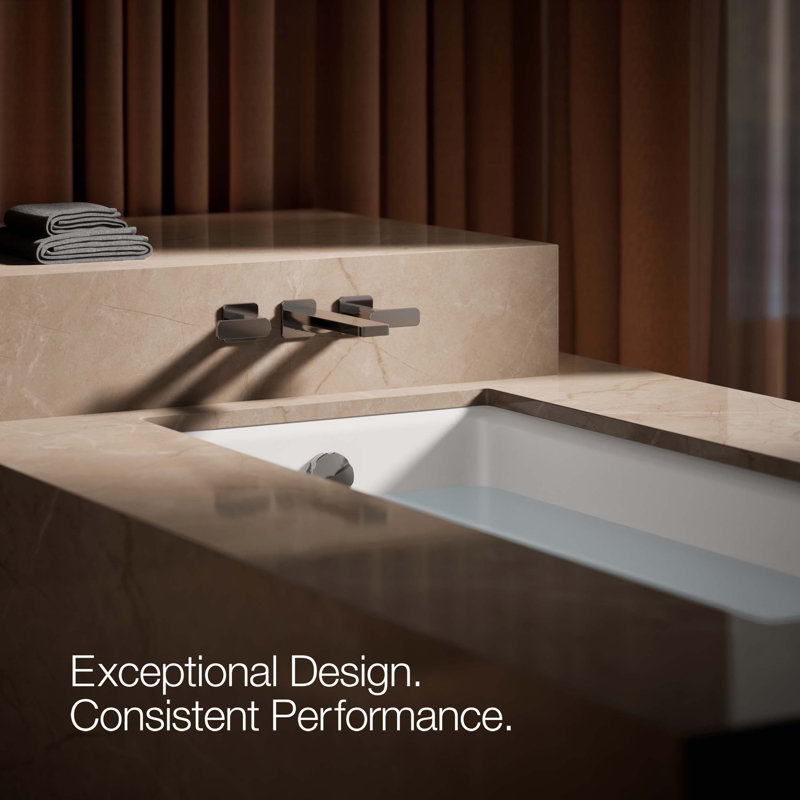 Parallel Wall Mount Bath Filler Trim, Vibrant Titanium