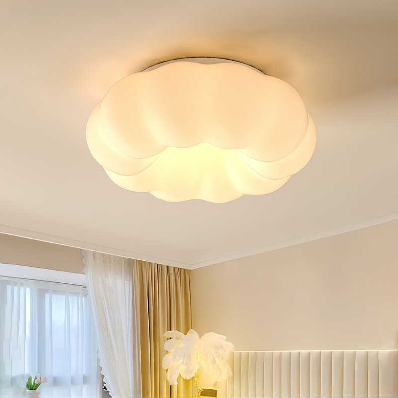 21.65" Pumkin  Cloud Ceiling Light With Remote Control, 7.87" H x 21.65" W x 21.65" D