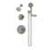Elm HydroMersion Five Mode Shower Trim with Three Mode Hand Shower