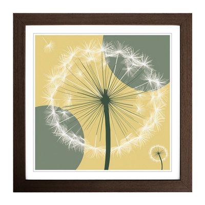 Dandelion Mid-Century - Framed Print