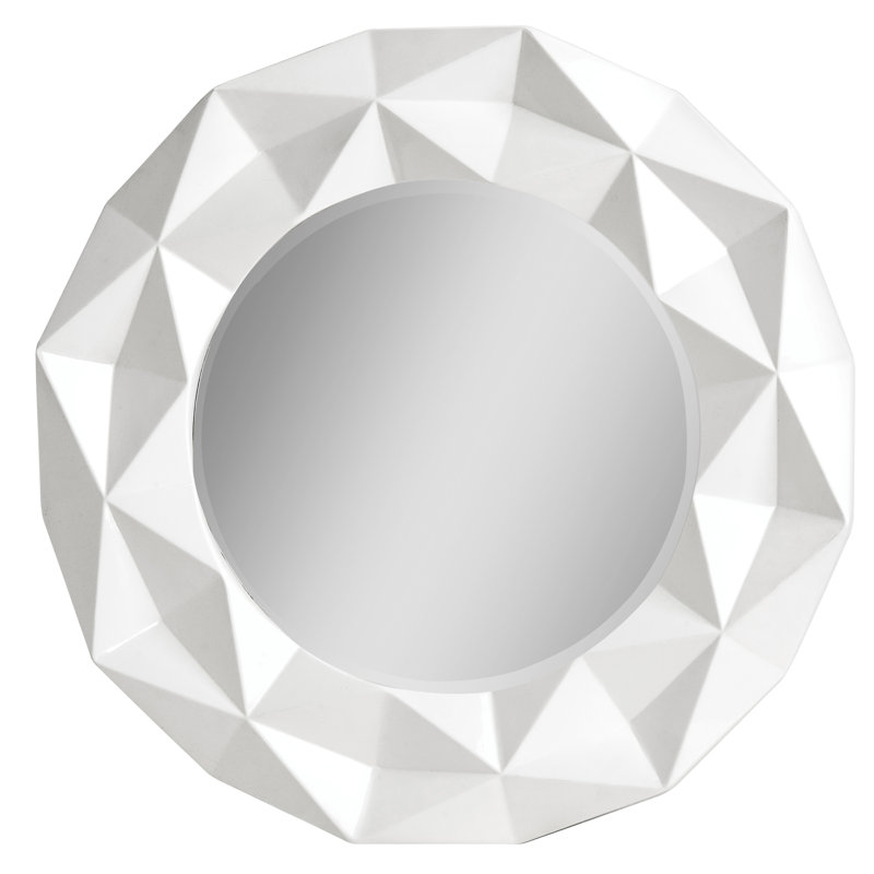 Gamache Flat Wall Mirror, White