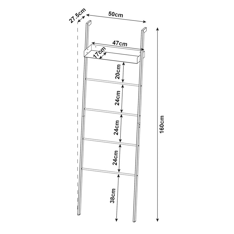 Ladder Shelf, Black