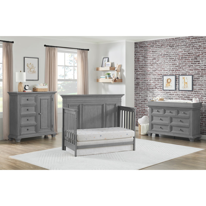 Lit de bébé convertible 4-en-1 WESTON, Gris crépuscule