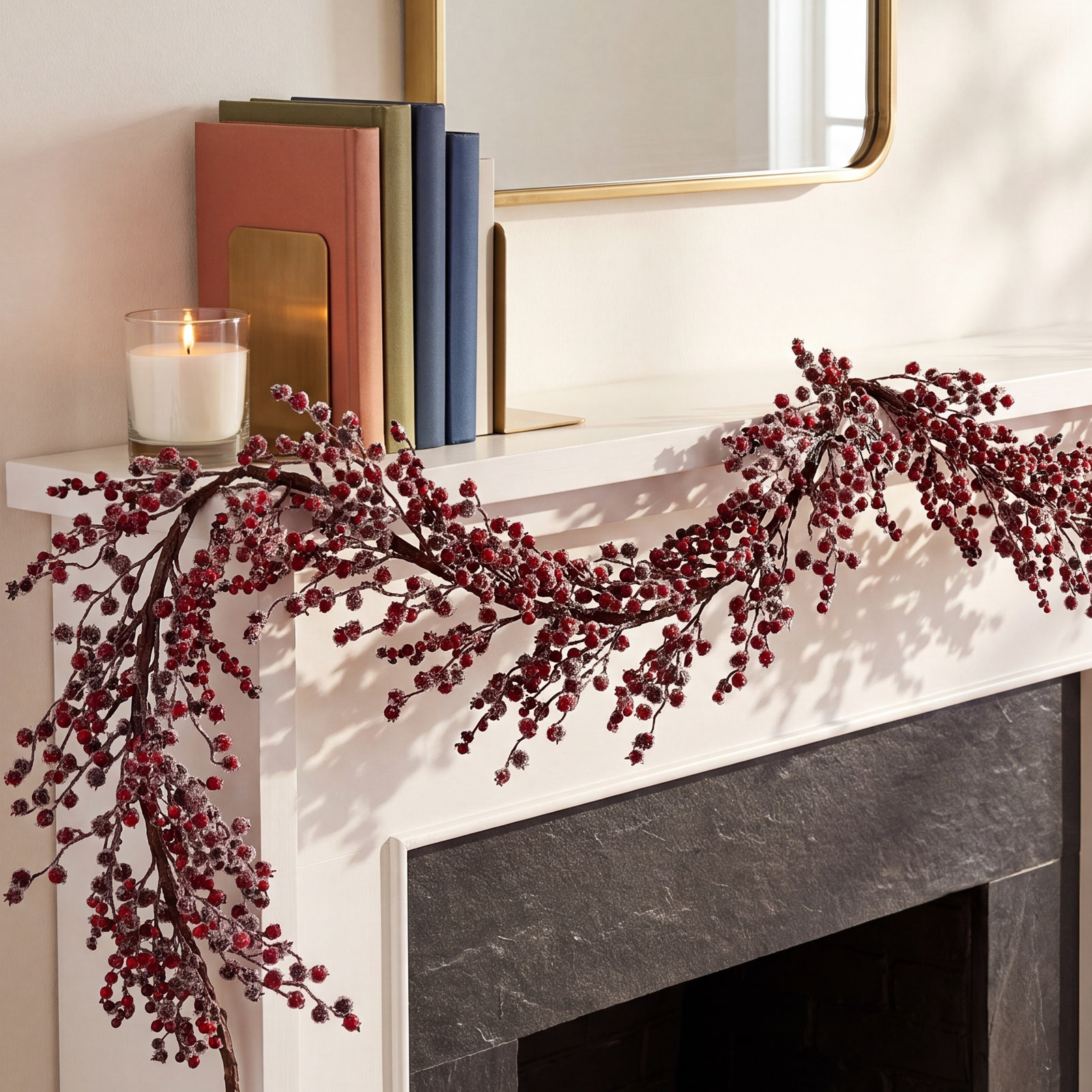 72" Icy Berry Christmas Garland