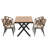 Contemporary Outdoor Set With PE Rattan Chairs And Plastic Wood Table,Suitable For Gardens And Lawns-1194337730