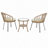 Outdoor Leisure Set, 2 Rattan Single Chairs With A Glass Round Table, Suited For Patios, Balconies, And Courtyards-448283475-448283476