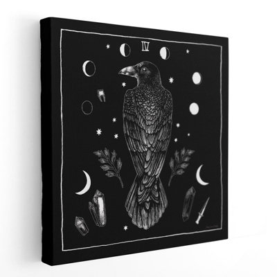 «All Hallows Eve IV Black and White», reproduction d'art sur toile
