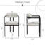 Ensemble de 2 chaises de salle à manger modernes rembourrées avec pieds en métal noir-125537199-125537198