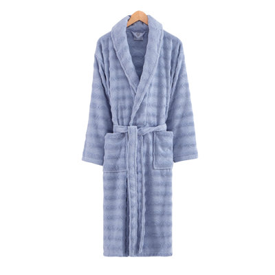 Beckman 100% Cotton Terry Cloth Gender Neutral Mid-Calf Bathrobe with Pockets