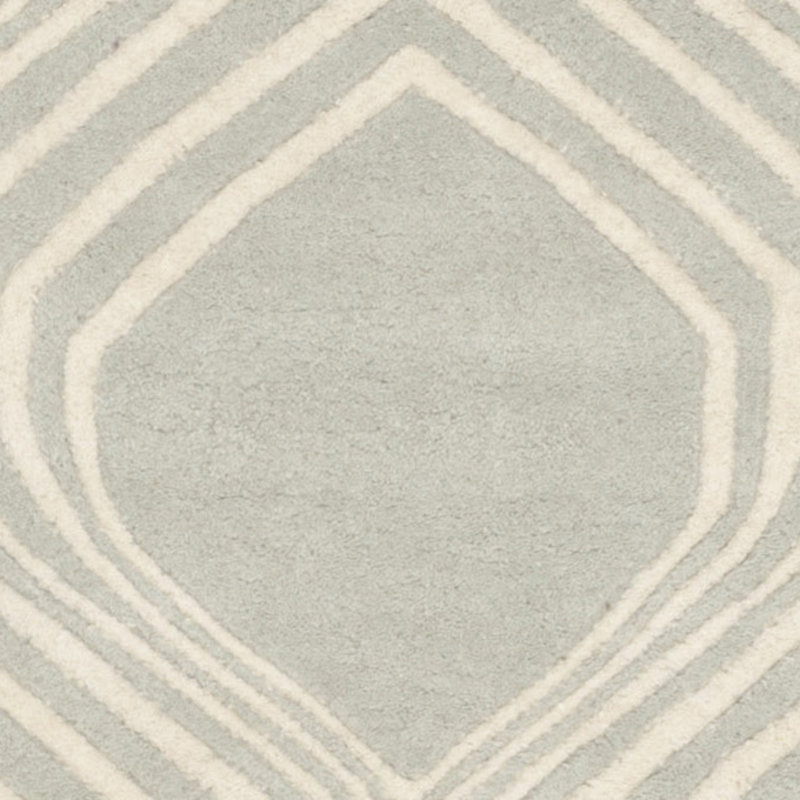 Oglesbee Hand Tufted Wool Geometric Rug, Round 5'