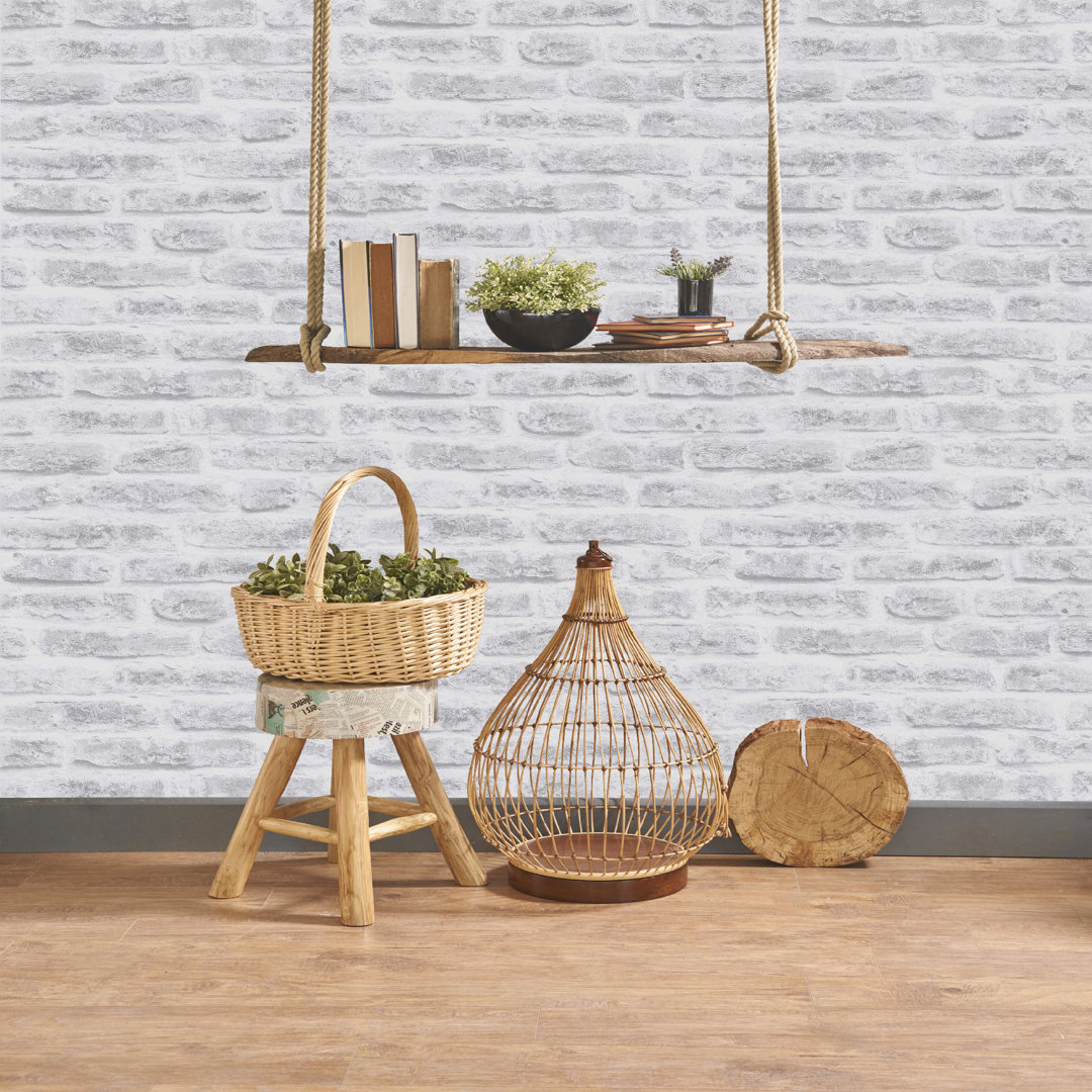 10m x 52cm Brick Wallpaper Roll