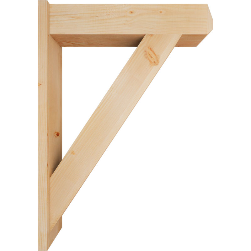 Artisan traditionnel en bois rustique, Sapin Douglas de 7 1/2 po (lisse), P 32 po x H 44 po