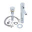 Lavabo de salle de bain mural circulaire en verre trempé avec robinet
