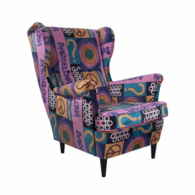 Callison Velvet Wingback Chair