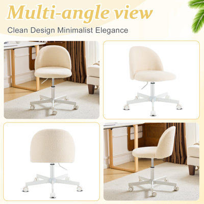 Randelle 21.85" W Teddy Fabric Swivel Task Chair