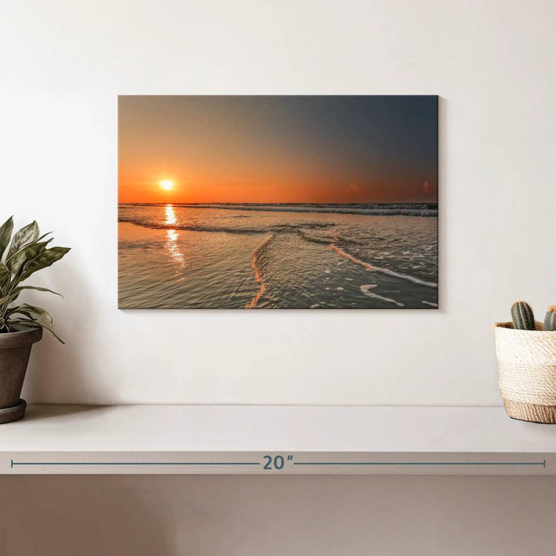 Coucher de soleil sur la plage de Gillard Hilton Head, H 8 po x l 12 po