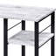 Bureau avec 2 tablettes au design gris et noir Spacieux deux blancs-133216060-133216063