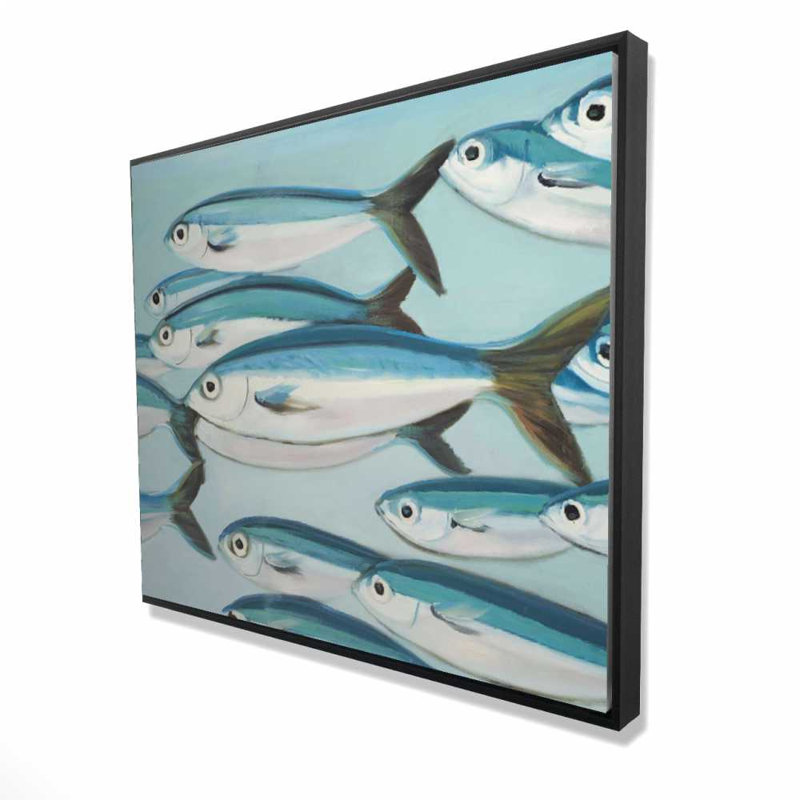 «Fish of caesio caerulaurea», art sur toile blanc