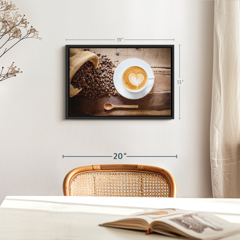 Art mural café au lait, H 13 po x l 19 po