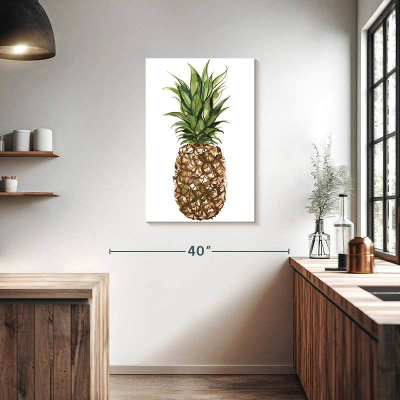 Yarlin Pineapple Watercolor, 36" H x 24" W