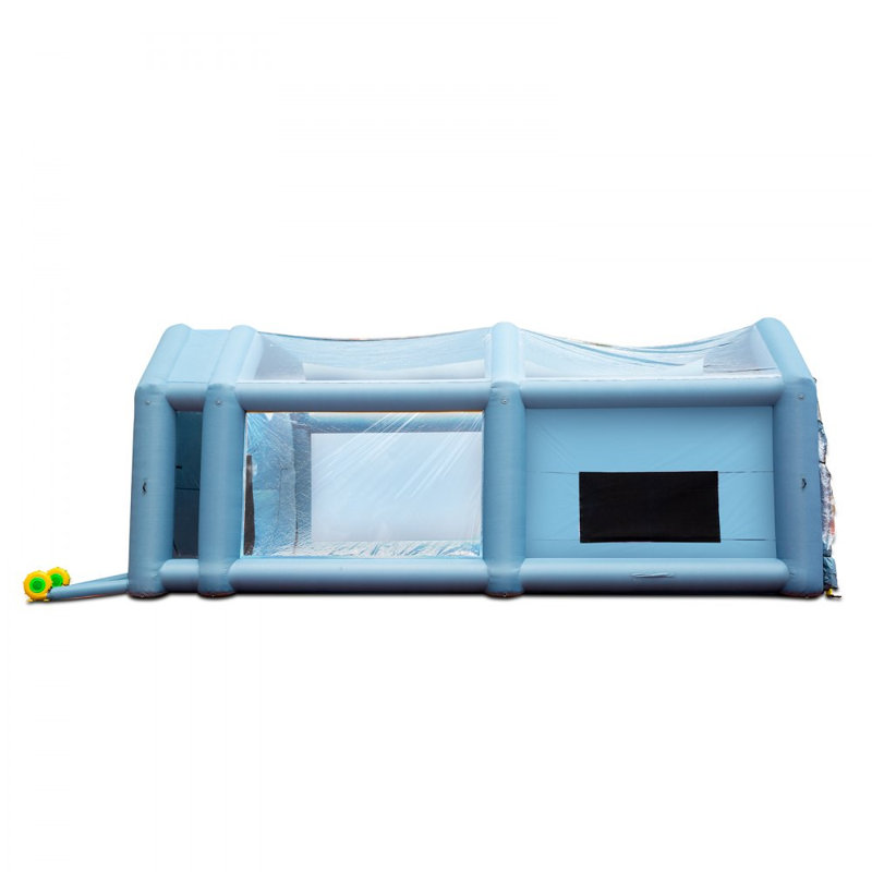 Inflatable Paint Booth, Inflatable Spray Booth, with 1100W+950W Powerful Blowers and Air Filter System, Portable Car Paint Booth for Large Truck, Large Van, Large Machinery