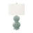 Dyno Table Lamp, Double Round Glass, White Drum Shade-107417450