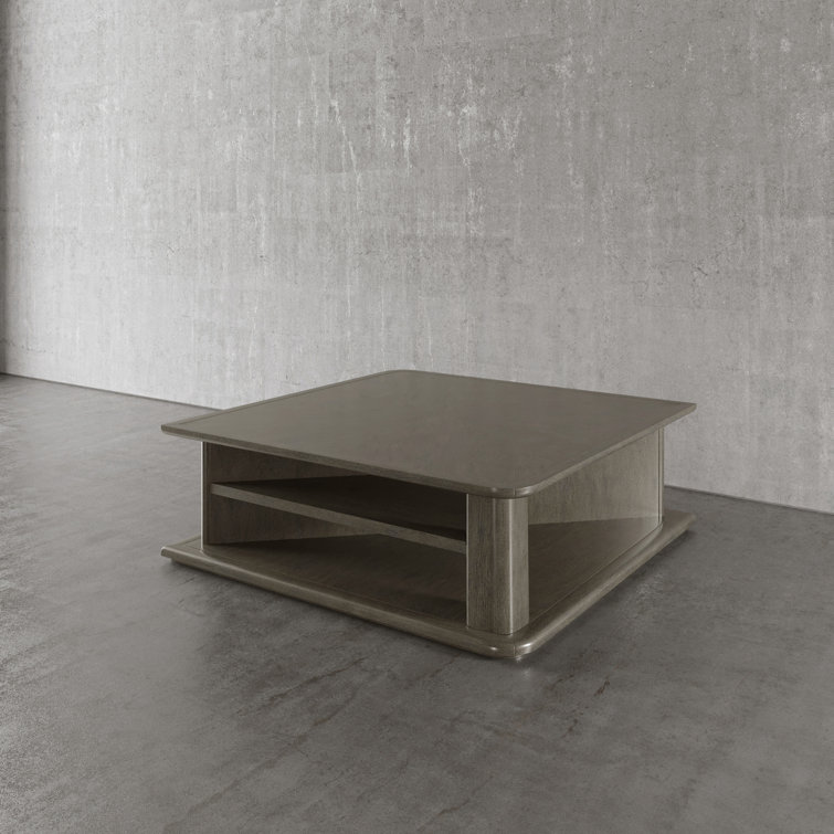 Cannello Transitional Wood Square Coffee Table