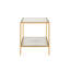 Kayce Glass End Table with Storage-832416000