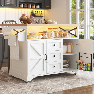 120 cm W Kitchen Island with Top