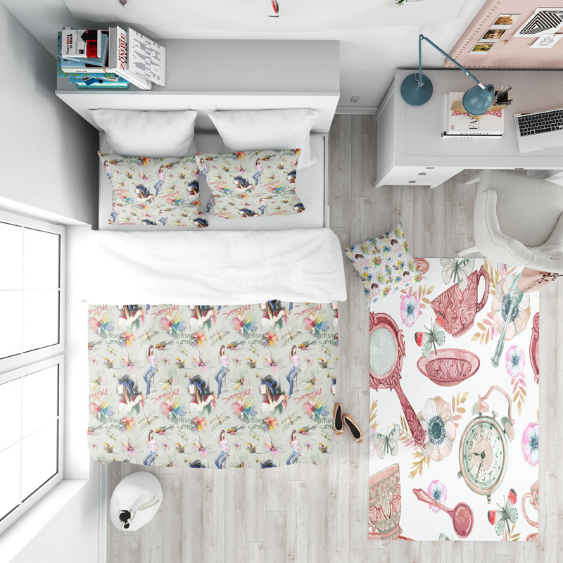 Ensemble de housse de couette adolescent, Housse de couette double / grand et 2 taies