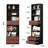 Selznick 85.8'' Tall Bookcase with Movable Footstool and Open Shelves Storage Drawers-562173422