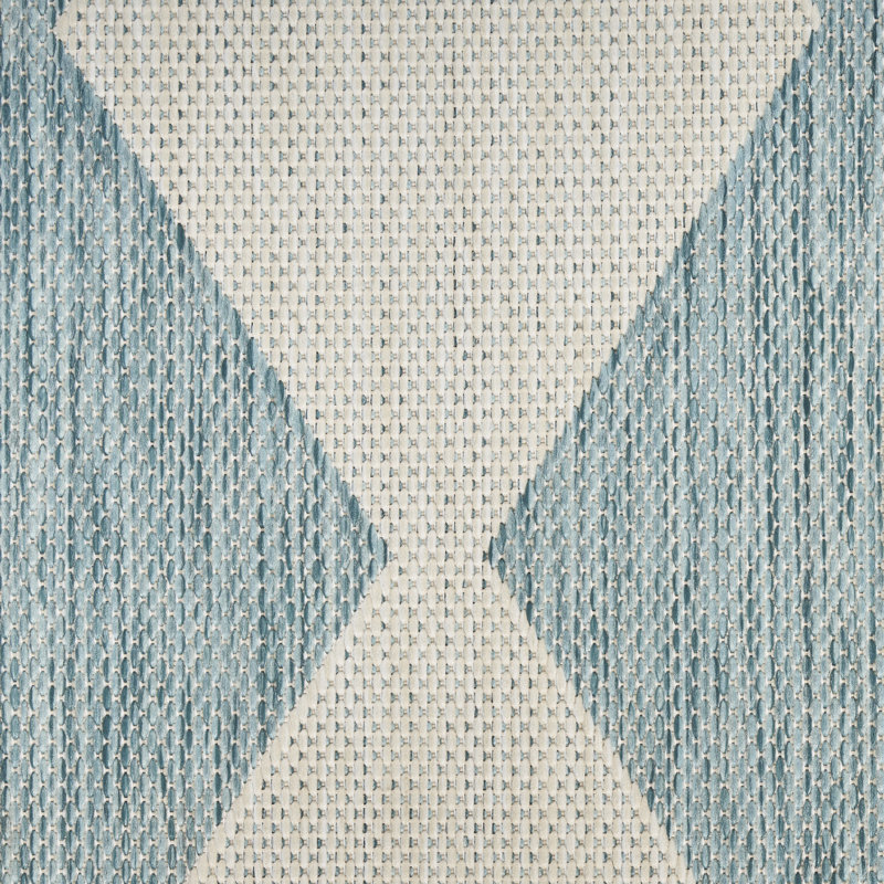 Positano Indoor / Outdoor Rug, Sky Blue, Runner 2'2" x 8'