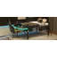 Gaming Mid Loft Bed With Desk, LED-1531518506