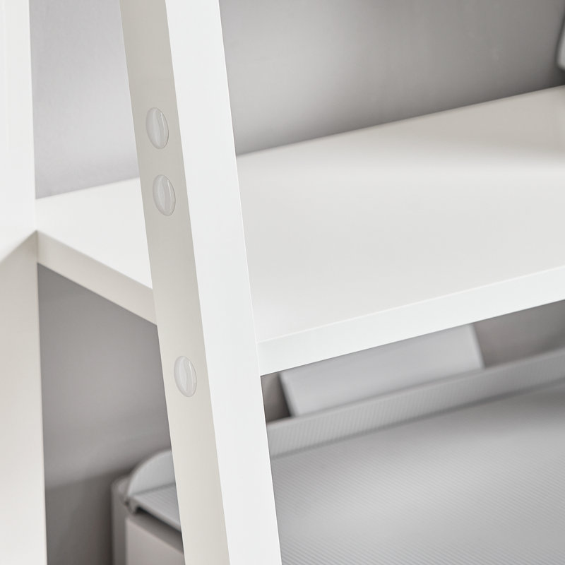 Madilynn 180cm H x 64cm W Ladder Bookcase, White