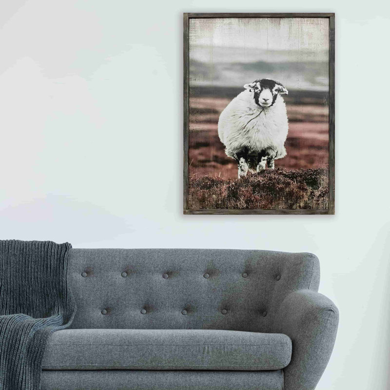 Graceful Standing Sheep On Canvas Print, H 30 po x l 40 po x P 1,5 po